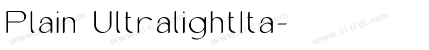 Plain UltralightIta字体转换